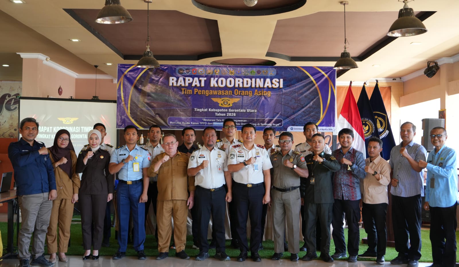 Imigrasi Gorontalo perkuat sinergi TIMPORA cegah TPPO dan awasi aktivitas orang asing di Gorontalo Utara.(Foto: Dok. Imigrasi)